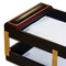Dacasso Rosewood & Leather Double Letter Trays AG-8020 - alternate 2
